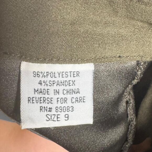 LEI Y2K Green Lace Up Flare Pants Size 9 - Picture 7 of 8